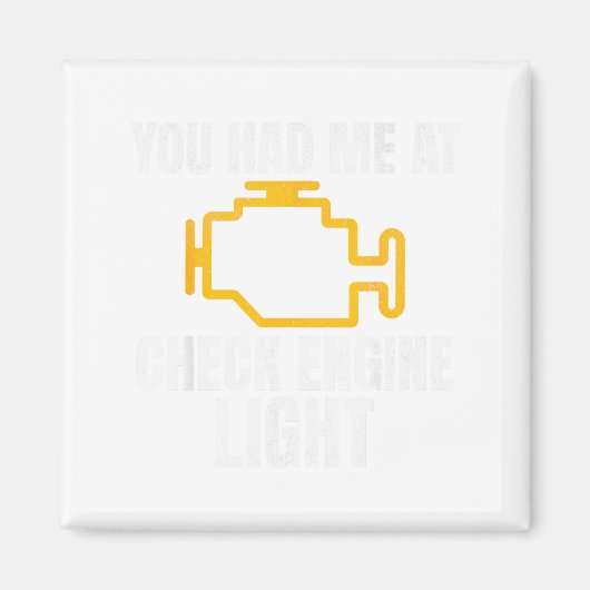 Funny Mechanic Check Engine Light Car Auto Repair Magneet (Voorkant)