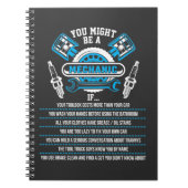 Funny Mechanic Garage Workshop-technicus Notitieboek (Voorkant)
