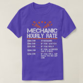 Funny Mechanic Hourly Rate Gift Labor RatesTShirt T-shirt (Design voorkant)