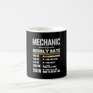 Funny Mechanic Hourly Rate Koffiemok