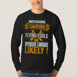 Funny Mechanic Maintenance Man Garage Cars Technic T-shirt