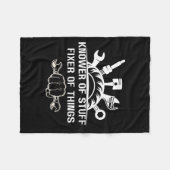 Funny Mechanic Quote Knower Of Stuff Fixer Of Thin Fleece Deken (Voorkant (Horizontaal))