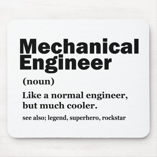 Funny Mechanical Engineer Definition Engineering Muismat (Voorkant)