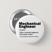 Funny Mechanical Engineer Definition Engineering Ronde Button 5,7 Cm (Voorkant /achterkant)