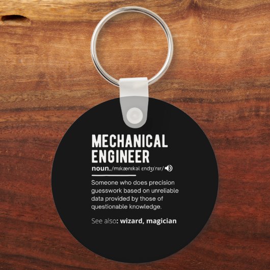 Funny Mechanical Engineer Definition Engineering  Sleutelhanger (Voorkant)