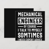 Funny Mechanical Engineer Gift Save The Date (Voorkant / Achterkant)