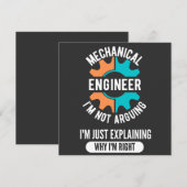 Funny Mechanical Engineer, Mechanical Engineering Kaart (Voorkant / Achterkant)