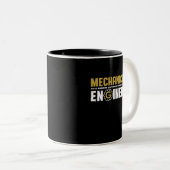 Funny Mechanical Engineering Geek Engineer Student Tweekleurige Koffiemok (Voorkant rechts)