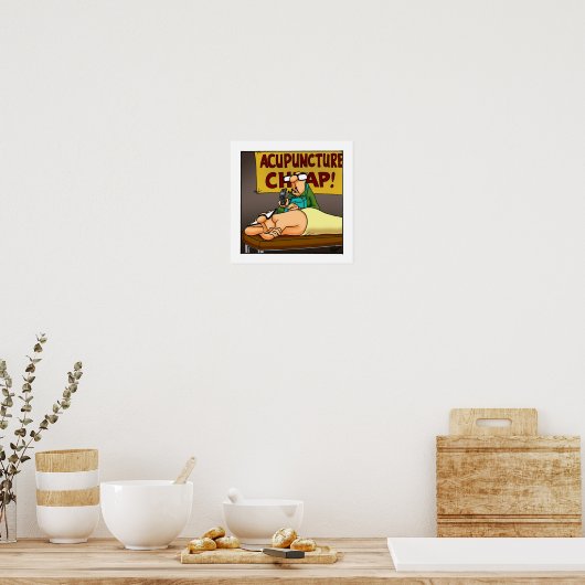 Funny Medical Acupunction Poster (Keuken)