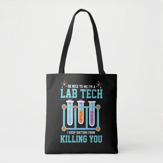 Funny Medical Lab Tech Laboratory Technicia Gift Draagtas (Voorkant)