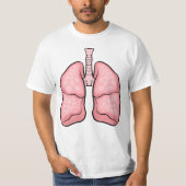 Funny Medical Science Anatomy Human Lungs T-shirt (Voorkant)