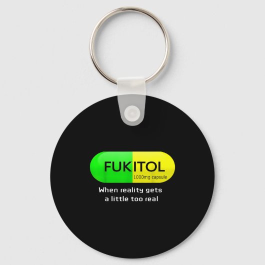 Funny Medication Gooditol Capsule Pharmacy Humor  Sleutelhanger (Voorkant)