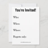 Funny Medieval Party-uitnodigingen Kaart (Achterkant)