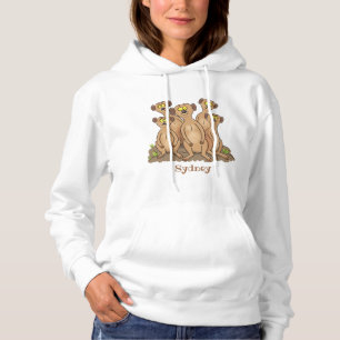 Funny meerkat cartoon illustratie hoodie