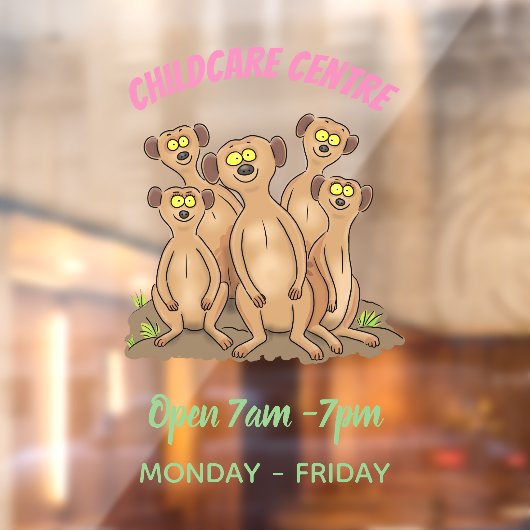 Funny meerkat cartoon illustratie raamsticker (Vel 2)