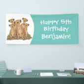 Funny meerkat cartoon illustratie spandoek (Beurs)