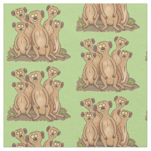 Funny meerkat cartoon illustratie stof