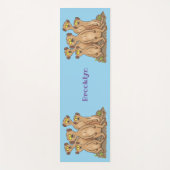 Funny meerkat cartoon illustratie yogamat (Voorkant)