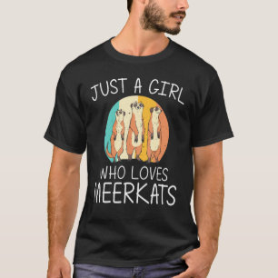Funny Meerkat voor meisjes Kinder Retro Wildlife Z T-shirt
