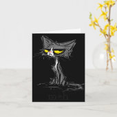 Funny Meh Cat Gift For Cat Lovers  Kaart (Gele Bloem)