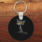 Funny Meh Cat Gift For Cat Lovers  Sleutelhanger (Voorkant)