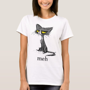Funny Meh Cat Gift for Cat Lovers T-shirt