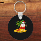 Funny Mele Kalikimaka Aloha Christmas Hawaiian San Sleutelhanger (Voorkant)