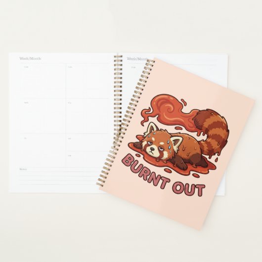 Funny Melting Red Panda Burnt Out Sticker | Cute (Devant avec enveloppe)