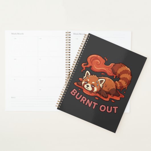 Funny Melting Red Panda Burnt Out Sticker | Cute  (Devant avec enveloppe)