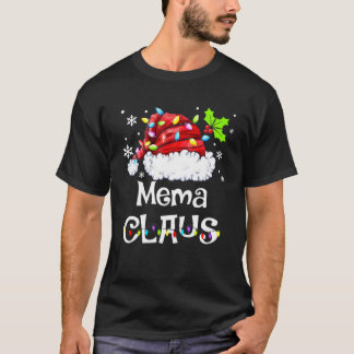 Funny Mema Claus kerstpyjama Santa T-shirt