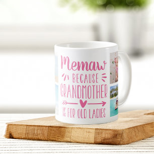 Funny Memaw Grandchildren Names & Photo Collage Koffiemok