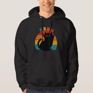Funny Meme gezegde Bruh met Schattigee Cat Tiener  Hoodie