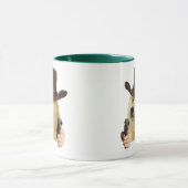 Funny Meme of Cowboy Dog Holding Gun Best Meme Mug (Centre)