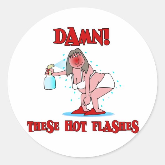 Funny Menopauze Ronde Sticker (Voorkant)