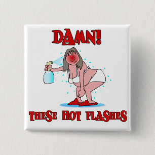Funny Menopauze Vierkante Button 5,1 Cm