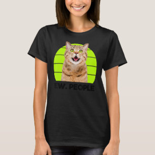 Funny Meow Verrafte kat, Ew. Illustratie van mense T-shirt