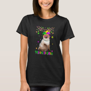 Funny Meowdi Gras Ragdoll Cat Mardi Gras Carnival T-shirt