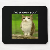 Funny Meowl Cat Owl Brainrot Cursed Internet Silly Muismat (Voorkant)