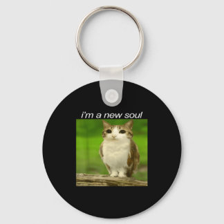 Funny Meowl Cat Owl Brainrot Cursed Internet Silly Sleutelhanger