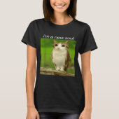 Funny Meowl Cat Owl Brainrot Cursed Internet Silly T-shirt (Voorkant)