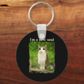 Funny Meowl Meme, Cat Owl Meme Brainrot Gen Alpha  Sleutelhanger (Voorkant)