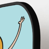 Funny Mermaid, aangepaste naam en kleur Pickleball Paddle (Links Detail)