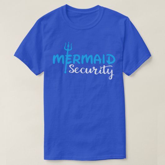 Funny Mermaid Security T-shirt (Design voorkant)