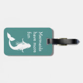 Funny Mermaid Travel Bagagelabel (Achterkant horizontaal)