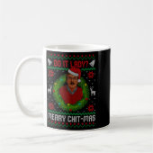 Funny Merry Chit-mas Ugly Christmas Sweater Koffiemok (Links)