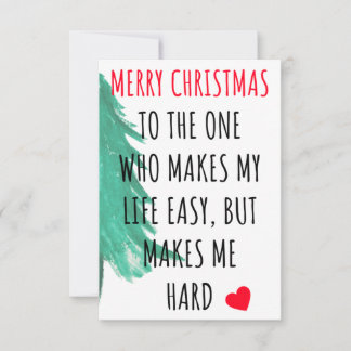 Funny merry Christmas card for her Bedankkaart