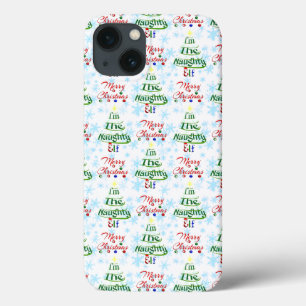 Funny Merry Christmas Holiday Naughty Elf iPhone 13 Hoesje