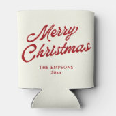 Funny Merry Christmas Santa Bottoms Up Friendmas Blikjeskoeler (Achterkant)