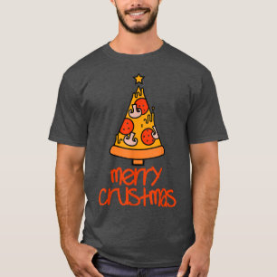 Funny Merry Crustmas Pizza Lovers Kerstmis Mannen T-shirt
