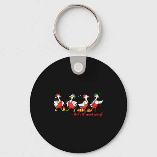 Funny Merry Duckmas Quackmas Pajama Duck Christmas Sleutelhanger (Voorkant)